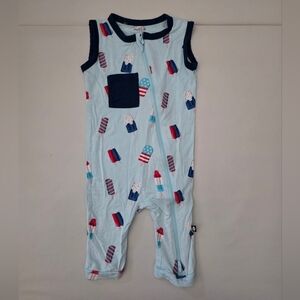 NWOT Kyte Baby Zippered Sleeveless Romper in Popsicle Size 18-24M